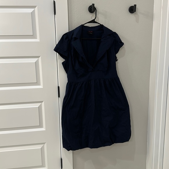 EUC Women’s Dark Navy Torrid Brand Retro Midi Style Dress Size 14 - Picture 2 of 11